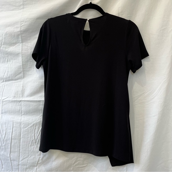 Banana Republic Black Slinky Shirt with Fun Detail Size Small - Picture 8 of 11